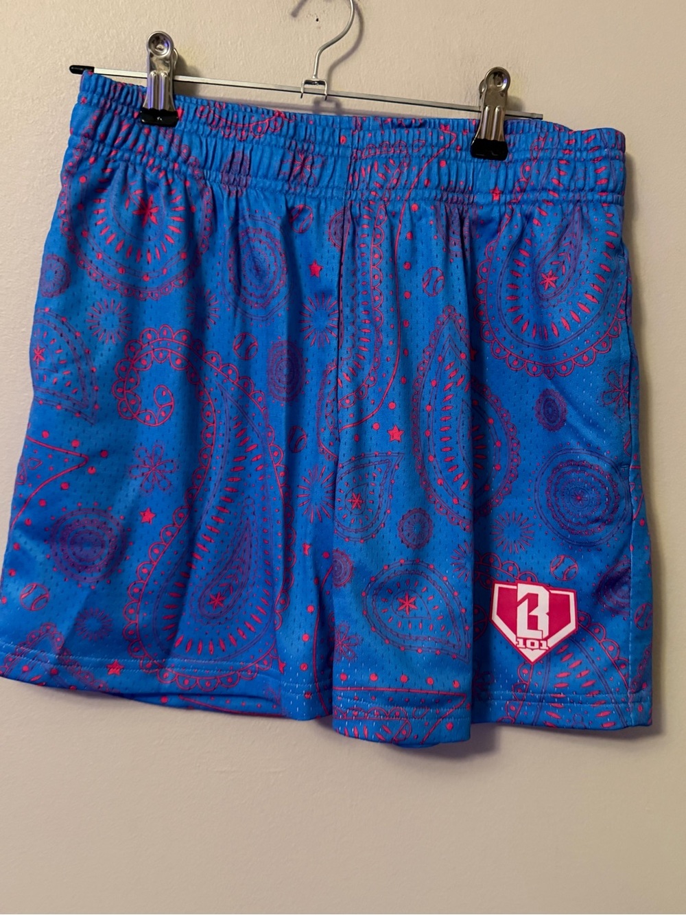 Baseball Lifestyle Blue Paisley Shorts